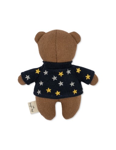 Hochet Petit Ours Brun en coton biologique