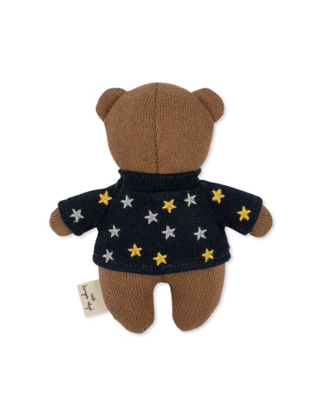 Hochet Petit Ours Brun en coton biologique