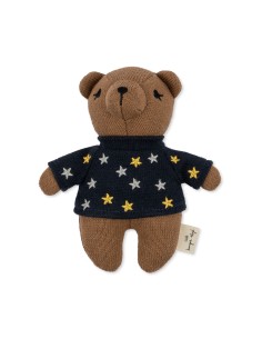 Hochet Petit Ours Brun en coton biologique