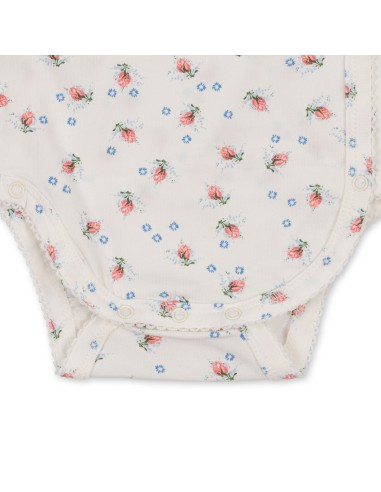 Body croisé à manches longues en coton...