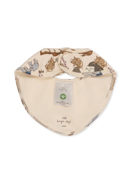 Lot de 2 Bavoirs naissance en coton biologique Eléphantastic