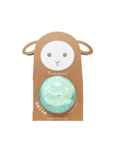 Ballon Bulles Pailleté Bleu Mouton 10 cm - Ratatam