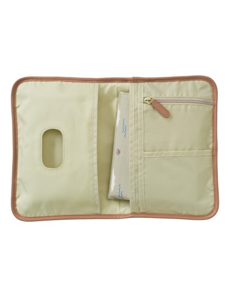 Protège carnet de santé et pochette de change Fresk Vert Menthe Crocodile