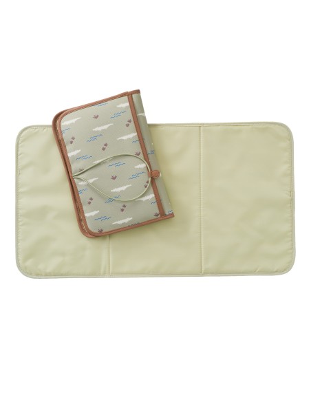 Protège carnet de santé et pochette de change Fresk Vert Menthe Crocodile