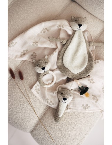 Doudou attache-tétine Renard