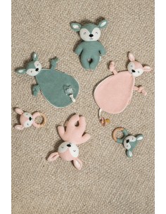 Hochet anneau en bois Biche Vert 2