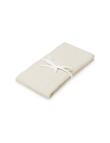 Grand Lange coton bio Camel Stripes 120x120cm