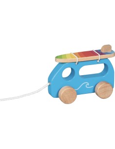 Jouet à Tirer en Bois Van de Surfeur