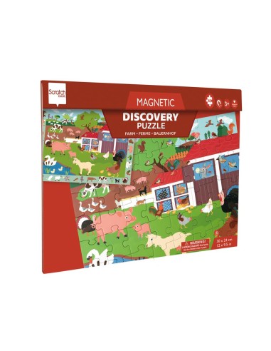 Livre Puzzle Magnétique Animaux de la Ferme