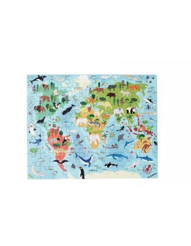 Livre Puzzle Magnétique Animaux du Monde