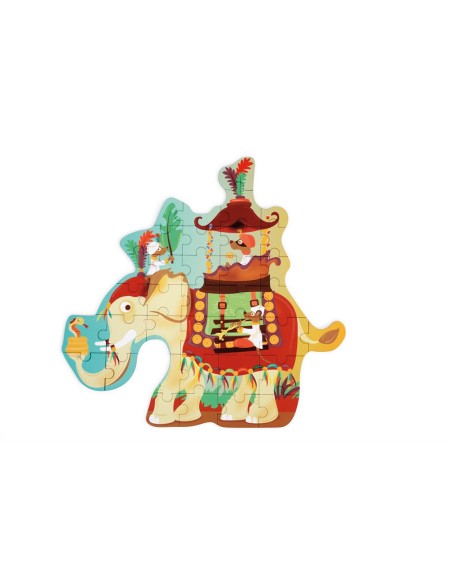 Puzzle Contour 37 pièces Éléphant