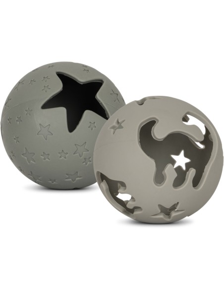 Set de 2 Balles sensorielles de préhension et de dentition souples Whale