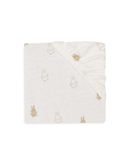 Drap housse Couffin Cododo en jersey de coton Happy Miffy Nougat 40x80cm