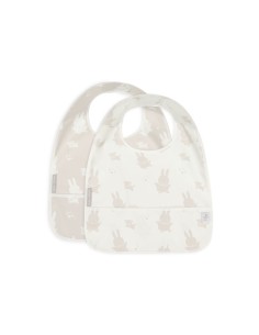 Lot de 2 bavoirs imperméables Miffy & Snuffy Nougat