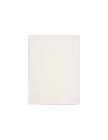 Couverture en maille tricotée et polaire 75x100cm Ivory