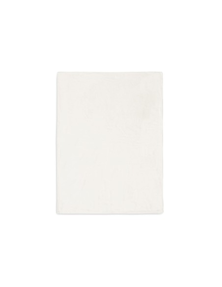 Couverture en maille tricotée et polaire 75x100cm Ivory