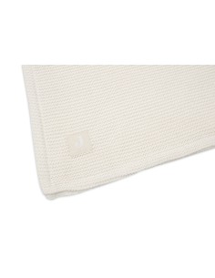 Couverture en maille tricotée et polaire 75x100cm Ivory 2