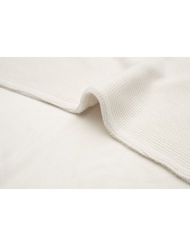 Couverture en maille tricotée et polaire...