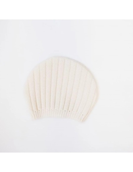 Bonnet en tricot Écru