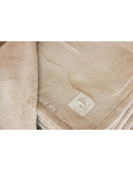 Couverture Miffy tricotée et polaire 75x100cm Nougat