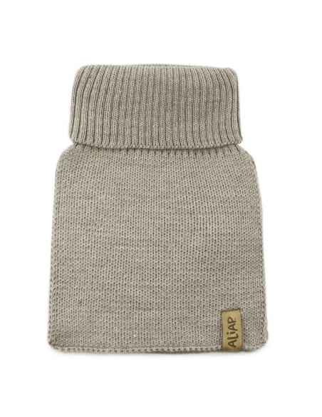 Tour de cou Col roulé Kim Taupe en Laine de Mérinos