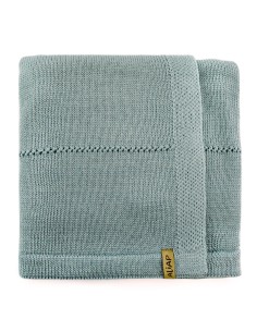 Couverture pour bébé en Laine de Mérinos 75 x 100 Verte