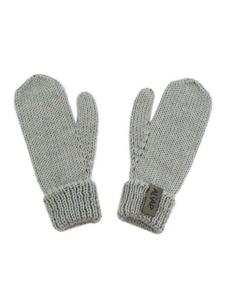 Moufles en laine de Mérinos Eden Gris Chiné