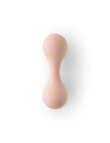 Maracas Hochet en Silicone Rose Blush Mushie