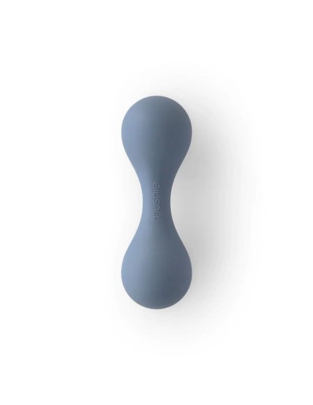 Maracas Hochet en Silicone Bleu Mushie