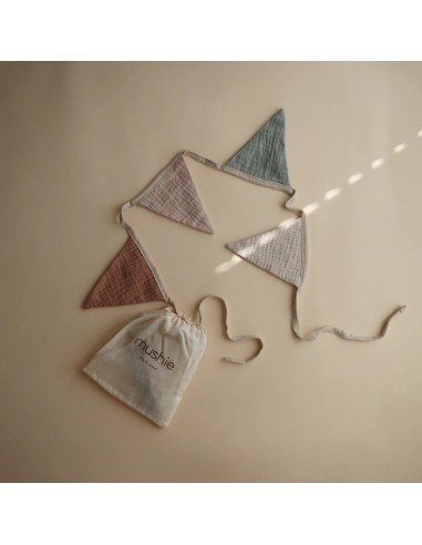 Guirlande de Fanions Gaze de Coton Mushie