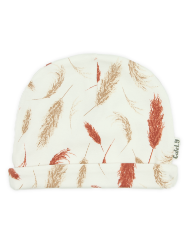 Bonnet Blanc Pampas Plumes