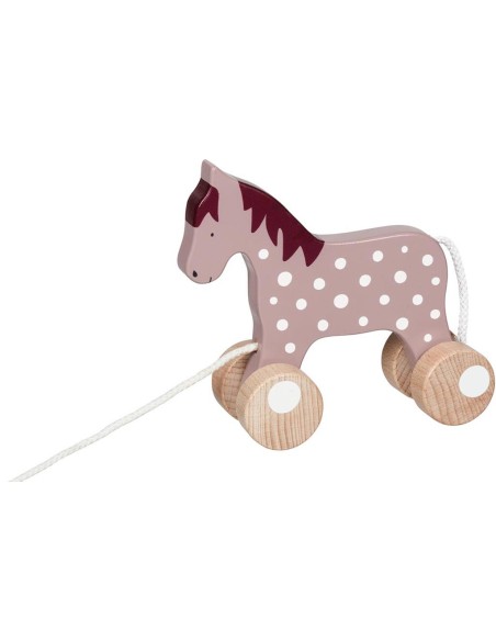 Jouet à tirer en bois Cheval
