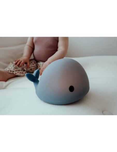 Veilleuse Baleine Moby S Bleue Flow