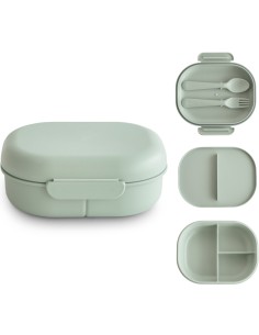 Boîte à goûter à compartiment Sauge - Mushie