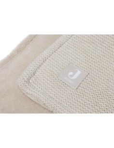 Couverture en maille tricotée et polaire 75x100cm Nougat 2