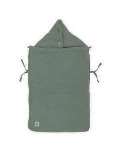 Nid d'ange Chancelière Verte en tricot et polaire 2