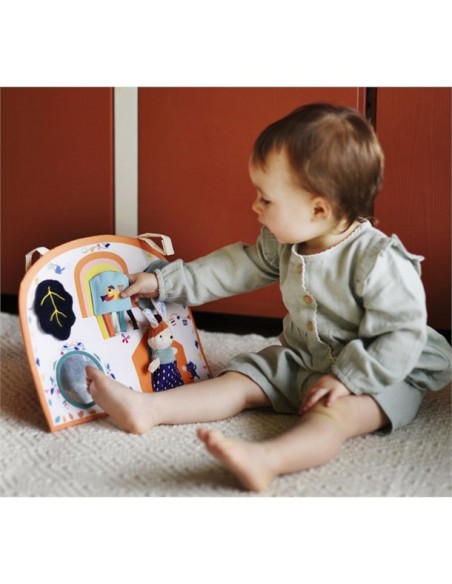 Jouet d'éveil Tableau d'Activités Lapin Gabin Ebulobo