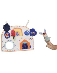 Jouet d'éveil Tableau d'Activités Lapin Gabin Ebulobo