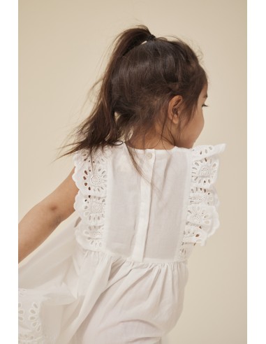 Robe d'été Posey Optic White en coton bio