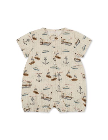 Barboteuse Ace Sail Away en coton bio Beige 9 mois