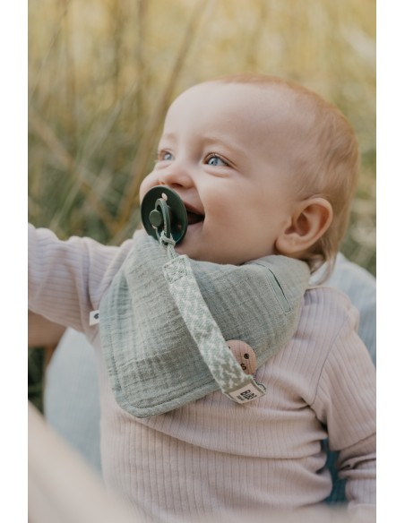 Bavoir Bandana en coton Biologique Vert Laurier - Bibs