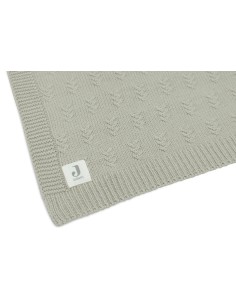 Couverture en maille tricoté Grain Knit Vert Olive 75x100cm 2