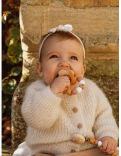 Jouet de dentition Fleur bois et silicone 2