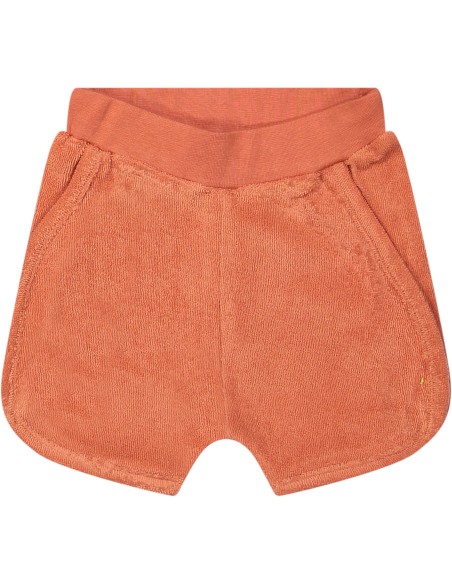 Ensemble T-shirt Bateau et Short en éponge Abricot en Coton Bio