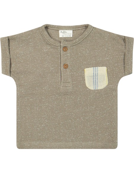 Ensemble T-shirt Taupe et Short Taupe en Coton Bio