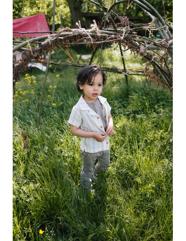 Ensemble T-shirt Taupe et Short Taupe en Coton Bio