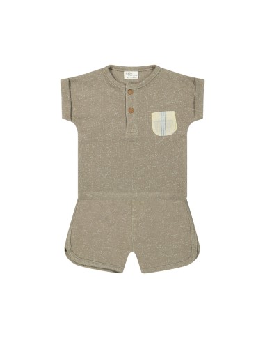 Ensemble T-shirt Taupe et Short Taupe en Coton Bio