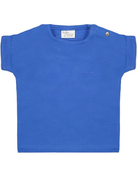 Ensemble T-shirt Bleu et Short Bubble en Coton Bio