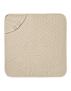 Cape de bain en coton biologique Beige Almond