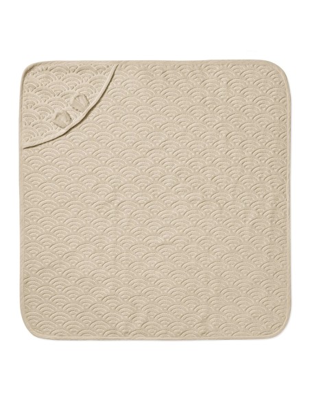 Cape de bain en coton biologique Beige Almond